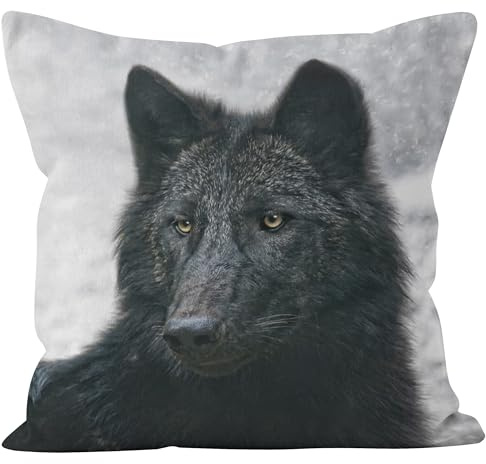 CEVAN Leinen Kissenbezüge Für Sofakissen Kissenhülle Asiatisch Wolf Kissenbezüge Zierkissen Kissenbezug Zierkissen Kissenbezüge Sofa Dekor 50x50cm,1Pcs