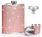 Edelstahl Flachmann und Trichter Klein mit 2 Stück Schnapsglas Edelstahl Shot Becher Rosa Flachmann Leder 8oz/240ml Hip Flask für Reisen Party Schenken