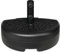 Outsunny Base per Ombrellone Semicircolare in Metallo, Base Ombrellone da Giardino a Parete per Pali 38-48mm, Riempibile con 21kg di Sabbia o 18kg di Acqua, Nero
