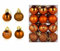 24 Pieces Christmas Tree Decoration Pumpkin Baubles Mini Christmas Balls 3CM Baubles for Xmas Halloween Hanging Decorations, Orange Bauble