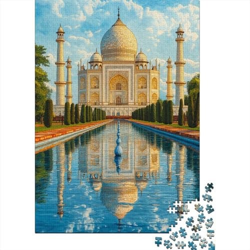 Lihuogongsio Taj Mahal Jigsaw Puzzle 500pcs (52x38cm) India Home Decoration Educational Game Premium Puzzle DIY Toys Gift