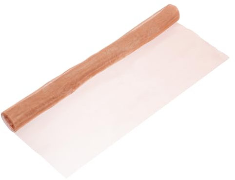 sourcing map Copper Mesh, 47.2 x 15.7 60 Mesh Pure Copper Wire Mesh Dense Filter Screen Mesh for Hole Blocking Gardening Sealing Distilling