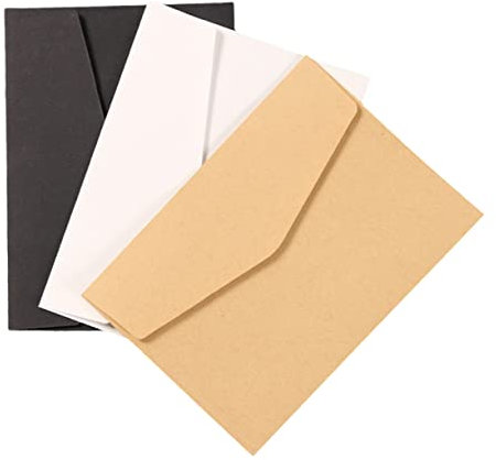 Gadpiparty 24stücke Kraftpapierumschläge Im Vintage-stil Für Geschäftspost Postkarten Geschenke Hochzeiten Feiern Aus Langlebigem Kraftpapier in Schwarz Weiß Und Beige