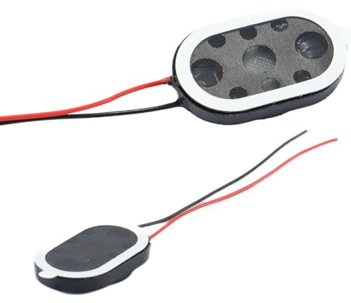 Alide 10 altoparlanti magnetici da 8 Ohm 1W, altoparlante metallico rettangolare da 24x15 mm per progetti audio fai da te, home theater, ecc.