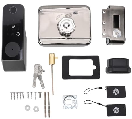Serratura Smart Keyless per Porta Blindata, Impronta Digitale, Tessera, Password, Impermeabile IP66 - Sicurezza Rinforzata, Controllo Bluetooth, Ideale per Ingresso Esterno