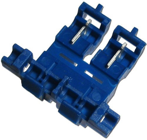 world-trading-net 10x Sicherungshalter für Kfz Flachsicherungen (FKS) 1,5–2,5 mm² – Aufclipbar mit Schneidklemmtechnik – Blau – bis 20A