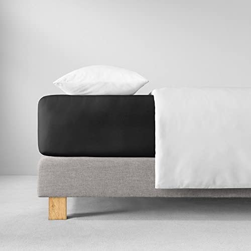 ESTELLA Spannbetttuch Zwirnjersey | schwarz
