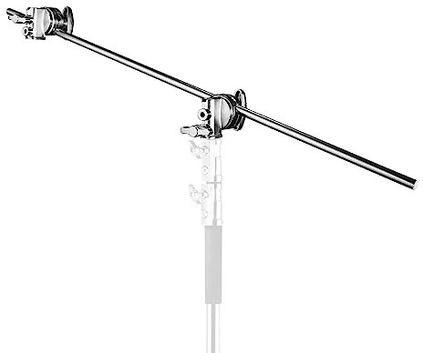 Walimex pro Galgen mit 2 Schraubklemmen, 100cm - Ideal für Auf- und Kopflicht, vielfältige Einsatzmöglichkeiten, stabiler Ausleger, bis 10kg belastbar - inkl. Spigot