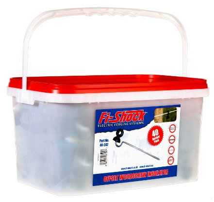 Woodstream FI-Shock 40-242R Lot de 40 Supports isolants à espacement à vis à Bois