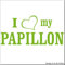 cartattoo4you® AI-01939 | I Love (als Herz) My Papillon | Autoaufkleber Aufkleber Farbe apfelgrün, in 24 Farben erhältlich, glänzend, 15 x 7 cm, Motiv Copyright by dh-Folien
