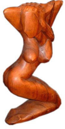 Holzfigur Frau, abstrakt 30cm