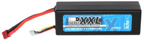 XciteRC 56600020 - Energy XXL Performance Lipo Batterie Pack 40C 3S - Hardcase und T-Anschlußstecker, 11.1 V, 4000 mAh