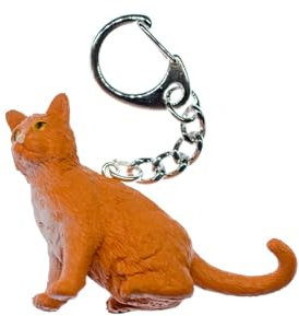 Miniblings Chausie chat Porte-clé Porte-clés Abessiner - bijoux à la mode main I I Pendentif trousseau de clés Porte-clef