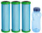 3X Wasserfilterpatrone EM Premium 5 & & Tritan Trinkflasche 0,5l | besserer Wassergeschmack | komptibel zu Filtergehäusen Carbonit Sanuno & Vario HP | AquaAvanti | WatPass | Alvito ...