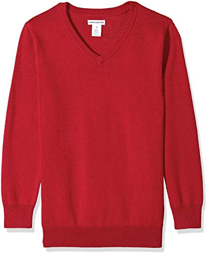 Amazon Essentials Garçon Pull Col en v en Coton Uniforme