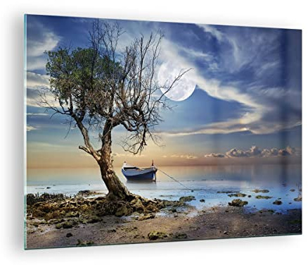 ARTTOR Bilder auf Glas 70x50cm Wandbild Glasdruck Landschaften Natur - 3457