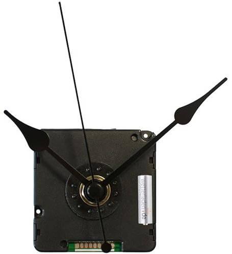 TFA Dostmann Analoges Uhrwerk mit Zwei Uhrzeigersets, 60.3024.01, leises Sweep-Uhrwerk, zum Basteln/Selbstgestalten, schwarz (L 56 x B 34 x H 56 mm, inkl. Batterie)