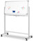 Jago® Mobiles Whiteboard - 110x75 oder 120x60 cm, inkl: 12 Magnete, 3 Marker und Schwamm, Magnetisch, Doppelseitige, Alurahmen, Weiß - Magnettafel, Magnetwand, Magnetboard, Tafel mit Rollen (120x60cm)