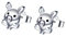 925 Sterling Silber Schweinchen Ohrstecker Hypoallergene, Niedlich Tier Stecker Ohrringe Geschenk für Damen Mädchen (Schweinchen)