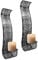 LEX 2er Set Wandkerzenhalter mit Glaskerzenhalter Farbe: Silber