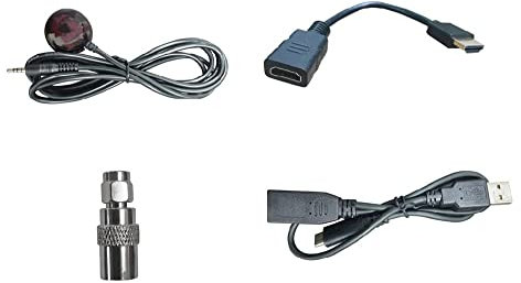 EDISION Nano T265+ Receptor Kit de Accesorios, Original, USB Tipo-Y Cable, Cable Extensión HDMI, IR Cable, Adaptador SMA a IEC