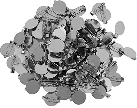 100pcs Broche Fermoirs Broche Disque, Broche Broche Dos Broche Fermoirs Broche Plateaux pour Badge DIY Bijoux Artisanat Fabrication(20mm)
