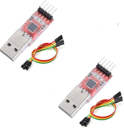 DUBEUYEW 2102 Modulo USB a TTL 5PIN Modulo Adattatore Convertitore Seriale Downloader per UART STC 3.3V e 5V con Cavi Jumper