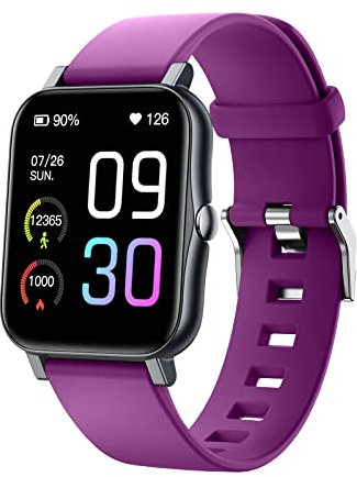 MicLee Damen Herren 1.69 Zoll Smartwatch Fitness Armband Fitness Tracker Schrittzähler Uhr Musiksteuerung Sportuhr Fitnessuhr Smart Watch Kompatibel IOS Android Wasserdicht IP68 Anruf SMS Beachten