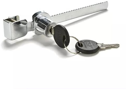 Cadenas coulissantes, 2 clés incluses, serrure à cliquet pour terrarium vitrine portes coulissantes