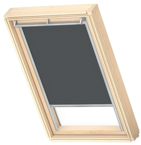VELUX Original Nature Collection Dachfenster Verdunkelungsrollo, P08, Cave, mit Grauer Führungsschiene