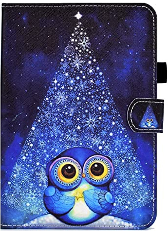 Bspring Hülle für iPad 11. Generation, iPad (A16) 11./10. Gen Hülle (2025/2022) Flip PU Leder ipad hülle 10. Generation Brieftasche Tasche Schutzhülle Magnetisch Schutzhülle, Eule
