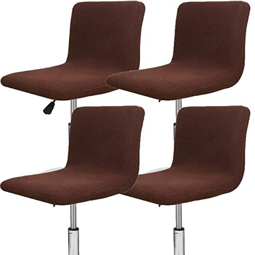Barhocker Stuhlhussen Stretch Stuhl Abdeckungen Stuhlbezug Samt 1/2/4/6PCS Stretch Abnehmbare Barhockerhussen für Kneipentheke Höhe Seitenstuhlbezüge Waschbare Stuhlhussen (Color : #10, Size : 4PCS