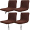 Barhocker Stuhlhussen Stretch Stuhl Abdeckungen Stuhlbezug Samt 1/2/4/6PCS Stretch Abnehmbare Barhockerhussen für Kneipentheke Höhe Seitenstuhlbezüge Waschbare Stuhlhussen (Color : #10, Size : 4PCS