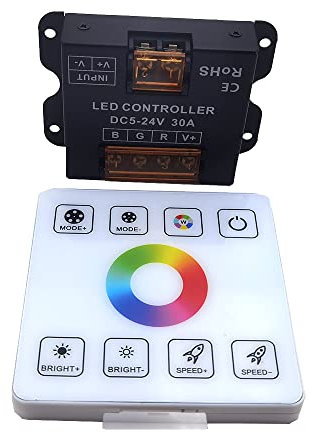 RGB LED Controller Universal Regler Touch Panel Fernbedienung RF DC 5-24V 10A*3(12V Max 360W,24V Max 720W) drahtlose Fernbedienung Abstand 20M für 5050,2835,COB RGB LED Streifen