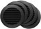 5 Pack - 4'' Inch / 100 mm Plastic Vent Cover Black - Round Soffit Vent - Exhaust Ventilation Louver - Air Inlet Grille Cover - Built-in Screen Mesh - HVAC Ventilation