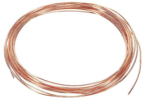 PATIKIL 16.4 Pies Sólido Desnudo Cobre Alambre, 20 Calibre 99.9% Puro Cobre Alambre 1mm Suave Rebordear Alambre Metal Planta Tallo Corbatas para Joyería Artesanía