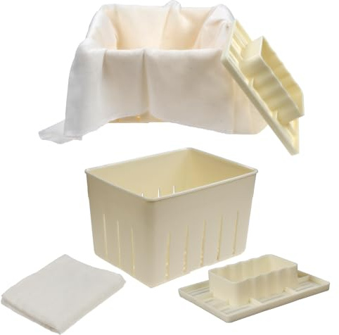 Tofu & Cheese Press Kit - Premium Mold & Presser for Homemade Tofu & Cheese Making - Essential Kitchen Tools for Housewives & Kitchen Enthusiasts(2pcs)