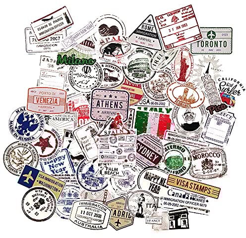Vintage Stickers Travel Stickers for Scrapbooking Stuff Scrapbook Sticker Scrapbooking Sticker Laptop Decals Pack Travel Scrapbook Retro History Skate Labels