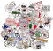 Vintage Stickers Travel Stickers for Scrapbooking Stuff Scrapbook Sticker Scrapbooking Sticker Laptop Decals Pack Travel Scrapbook Retro History Skate Labels