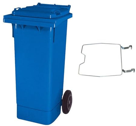 Mülltonne MGB 80 Liter, mit Klemmring für Müllsäcke (blau)