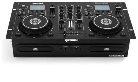 Bmi CDM-4000 Reproductor Combo Profesional CD/USB/BT Negro, Compatible con Altavoz, Auriculares