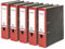 Original Falken 5er Pack Recycling-Ordner Wolkenmarmor. Made in Germany. 8 cm breit DIN A4 roter Rücken Ringordner Aktenordner Briefordner Büroordner Pappordner CO2-Neutral Blauer Engel