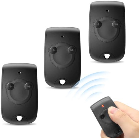 Telecommande Portail Compatible avec 1841026, 433,42mhz Télécommande NS 2 Canaux Bip Portail Porte De Garage, 2 Moteurs (Lot de 3)