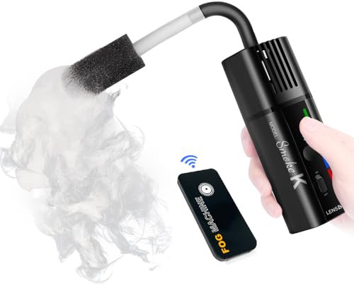 LENSGO Máquina de Niebla Portátil de Mano Con Control Remoto - Para Fotografía, Uso Interior y Exterior, Fiestas de Halloween