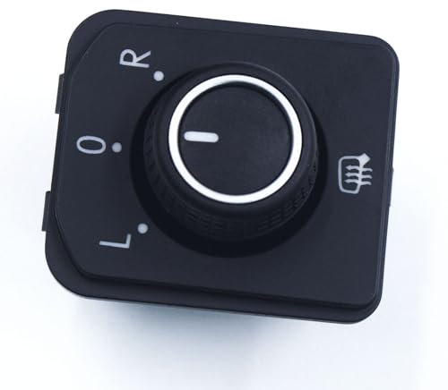 DKAEUK VWMS028 Interruptor de control del espejo retrovisor Apto para VW Caddy Golf Polo Taigo Taos Teramont T-Roc Transporter Mul-tivan, Seat Tarraco Formentor Leon