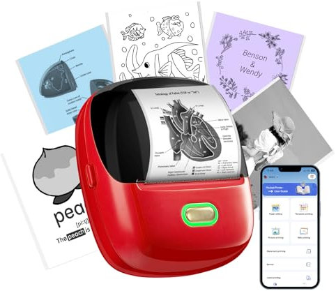 ORGSTA S002 etikettendrucker selbstklebend etikettiergerät Bluetooth 300 DPI etikettiermaschinen beschriftungsgerät ettikettiergeraet Label Printer Sticker Maker Weihnachten