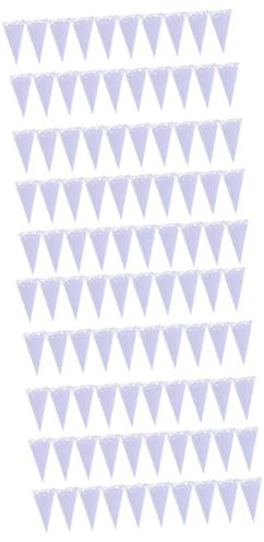 Gogogmee 100 Stk Strauß Geschenkpapier Konfetti Werfen Blütenkegel Aus Papier Blütenkegel Hochzeit Papierkegel Kleine Konfettikegel Zapfen Aus Rosenblättern Spitze Geschenkpapier Weiß