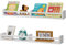 Gieanoo Wandregal Kinderzimmer, 80cm Weiß Bücherregal Kinder Wand 2er-Set Massiv Kiefer Schweberegale für Babyzimmer Kinderzimmer deko Küche Gewürzregal