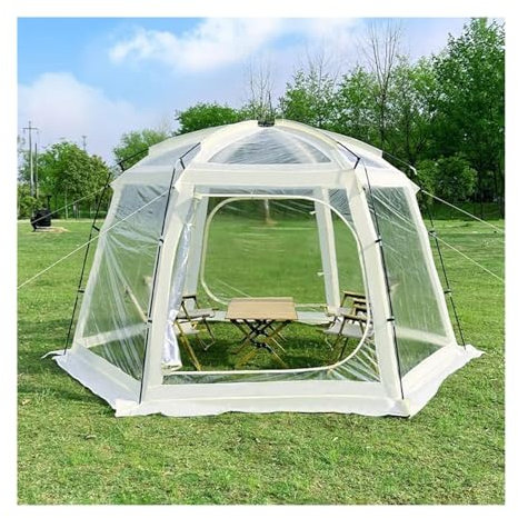 skyddstält Transparent stjärntält förtjockad PVC utomhus fritidscampingtält Solrum Vindtätt Regntätt Varm Bärbar Bubble House Camping isfisketält(180X180X165CM)