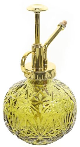 Happyyami Kleine Pflanzensprühflasche aus Grünem Dickwandigem Glas mit Abs Kunststoffpumpe Komfortables Design für Reinigung und Bewässerung von Farnen und Luftpflanzen im Haushalt